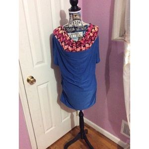 American City Wear Royal blue blouse size 2x NWT